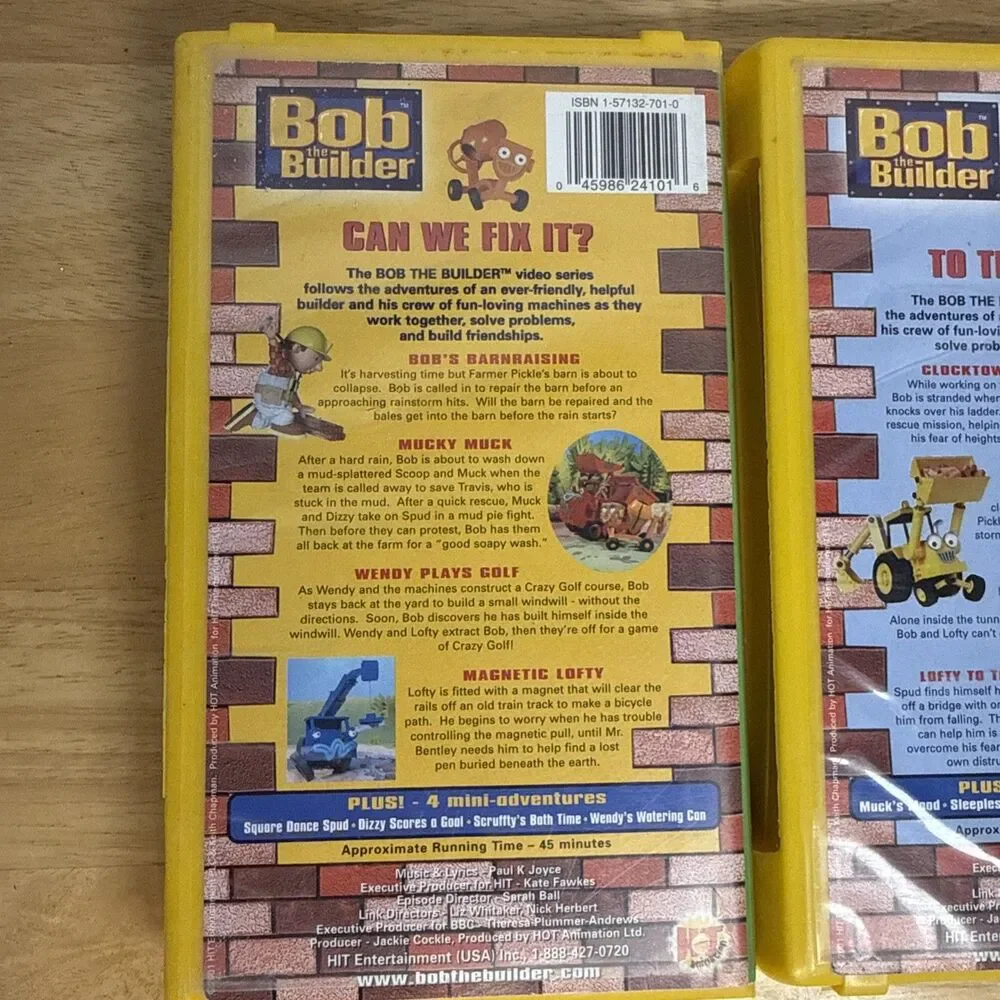 Bob the Builder VHS Tapes Lot Of 3 To The Rescue Pets In A Pickle, Can We Fix It - Picture 4 of 9